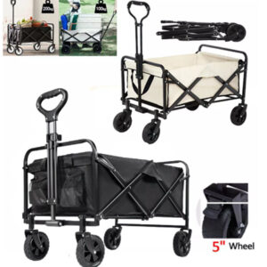Large Foldable Outdoor Garden Beach Camping Trolley Cart 4 Wheel UK