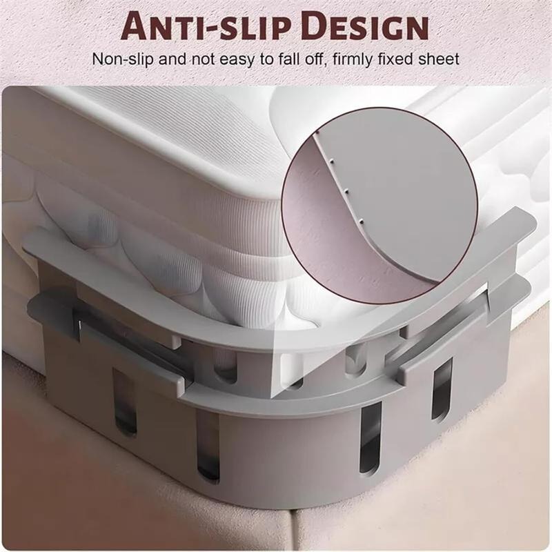 4 Pack Bed Sheet Holder With Adjustable Elastic Straps Fit Every Bed Size UK HOT UK - Image 4