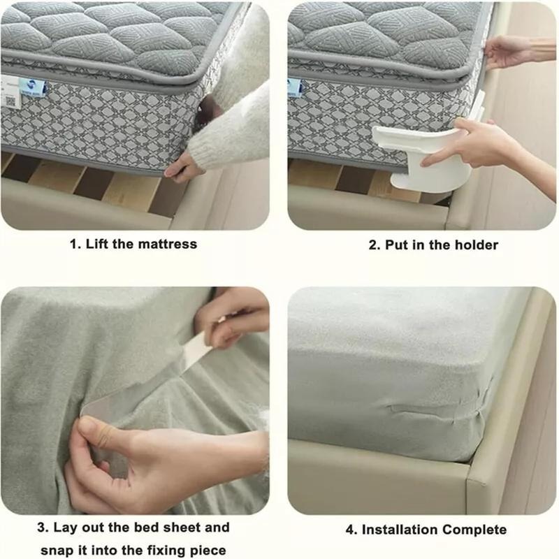 4 Pack Bed Sheet Holder With Adjustable Elastic Straps Fit Every Bed Size UK HOT UK - Image 3