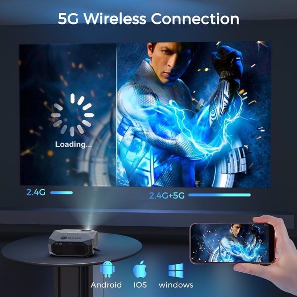 Projector With 5G WiFi And Bluetooth, Native 1080P, Supports 4K, Suitable For Mobile Phones,PCs,TV Sticks,PS5, Shipped From FBA Warehouse, Prohibited From Sale On Amazon - Image 8