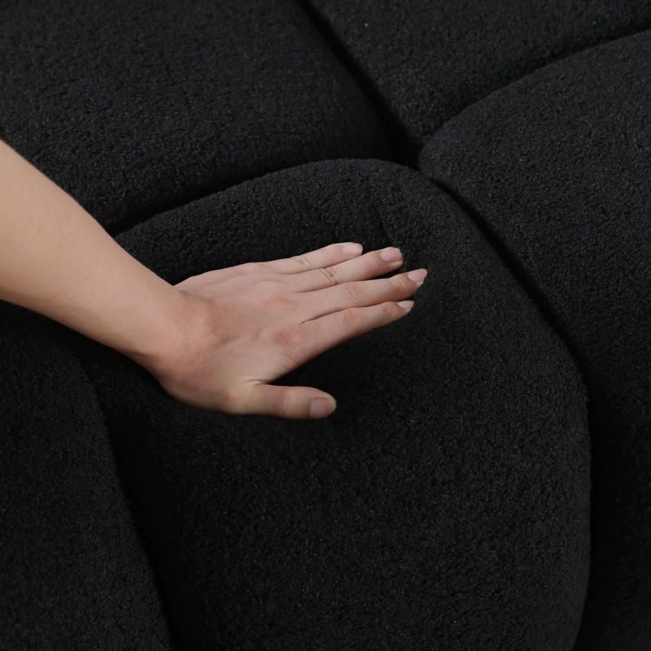 64.96 Length ,35.83inch Deepth ,human Body Structure For USA People, Marshmallow Sofa,boucle Sofa ,2 Seater, BEIGE BOUCLE - Image 6