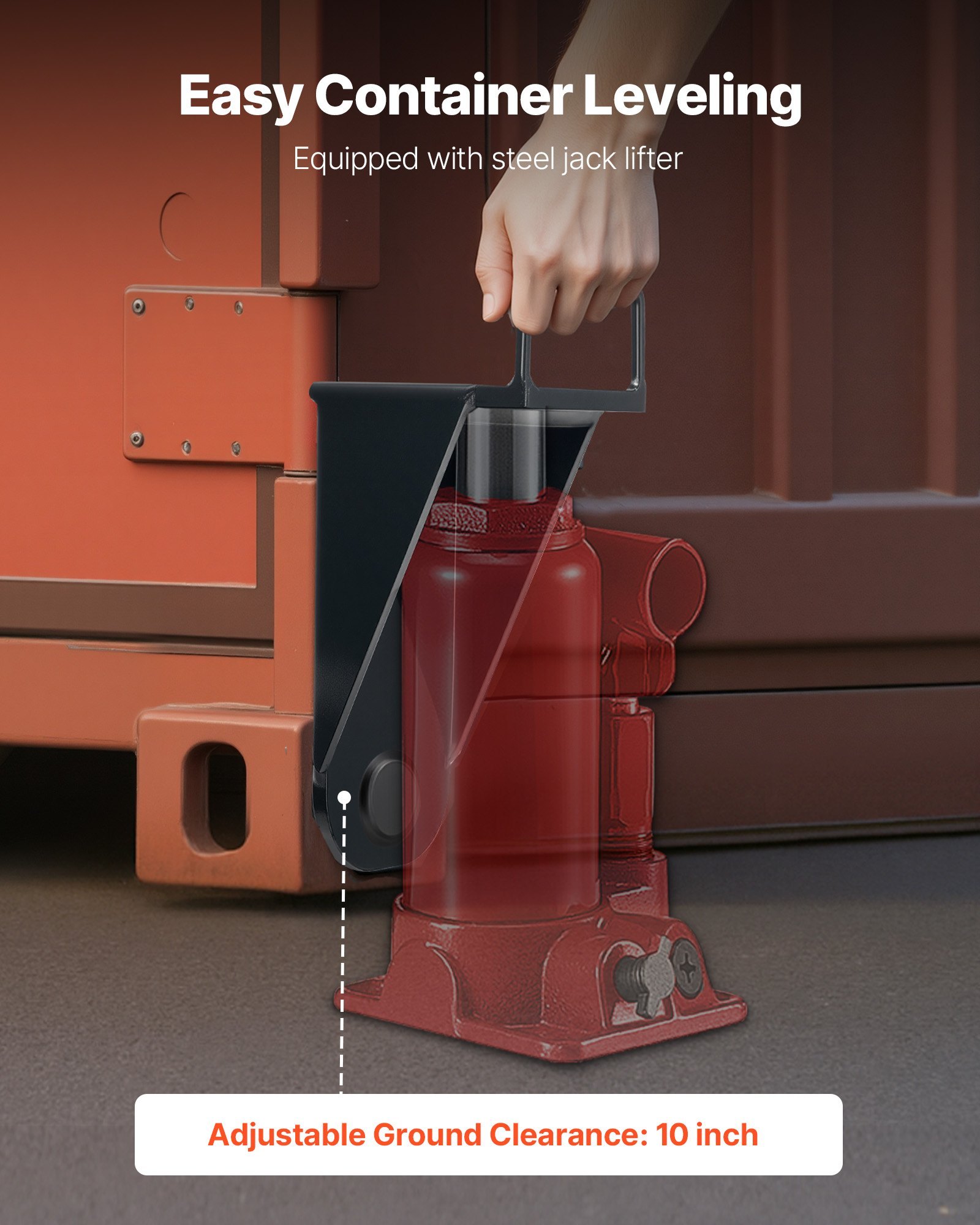 Shipping Container Jack Lug With U-Shaped Handle, 2-Pack, Storage Leveler Booster Withstands Sun & Rain, Heavy Duty Container Jack Lug For Shipping Industry, Logistics, Warehouse Management - Image 2