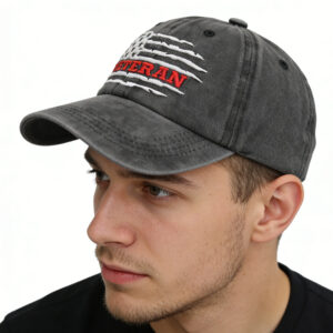 USA Patriotic Military Hat,Distressed Veteran Army Hat For Men Women, Adjustable Embroidered Wash Cotton Baseball Cap