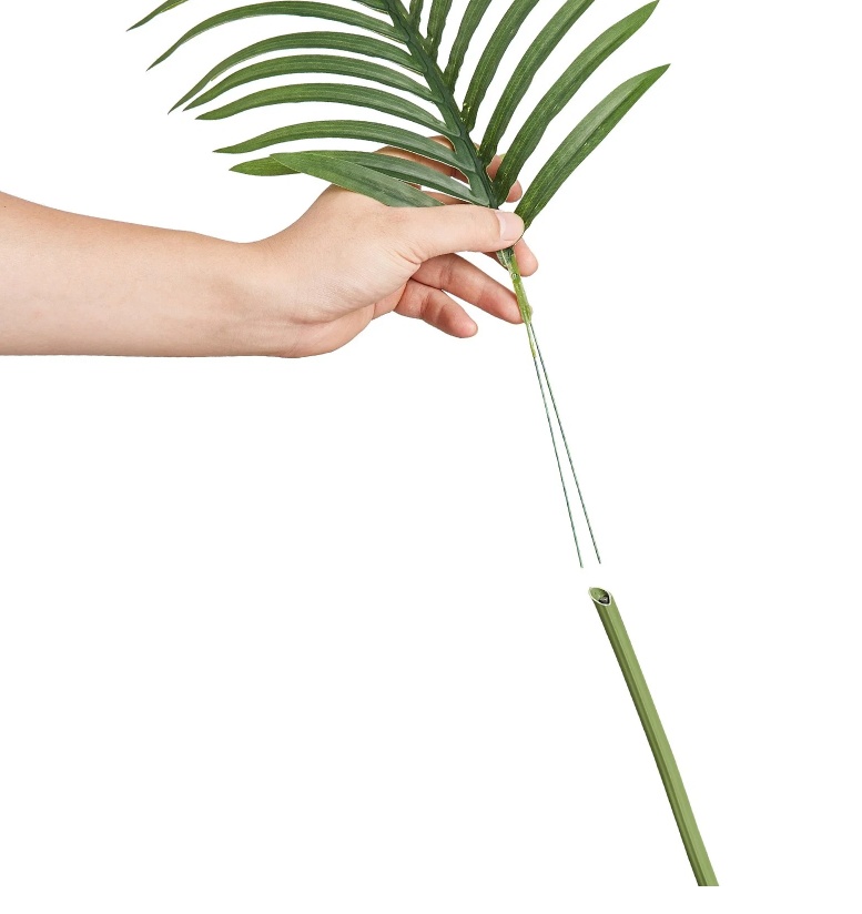 Artificial Gold Cane Palm Tree, 6.5 FT Tall Faux Plant, PE Material & Anti-Tip Tilt Protection Low-Maintenance Plant, Lifelike Green Fake Tree For Home Office Warehouse Decor Indoor Outdoor - Image 4