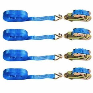 Ratchet Straps Tie Down 4 X 25mm Endless 5 Metre Blue 800kg Lashing Straps UK