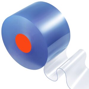 Clear PVC Strip Curtain, 150 Ft Length X 8 In Width, Plastic Door Strip Bulk Roll, Walk In Freezer Cooler Curtain Strips For Doorways Of Supermarket, Garage, Warehouse, Barn, Pet Animal House