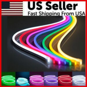 12V Flexible Sign Neon Lights Silicone Tube LED Strip Waterproof USA