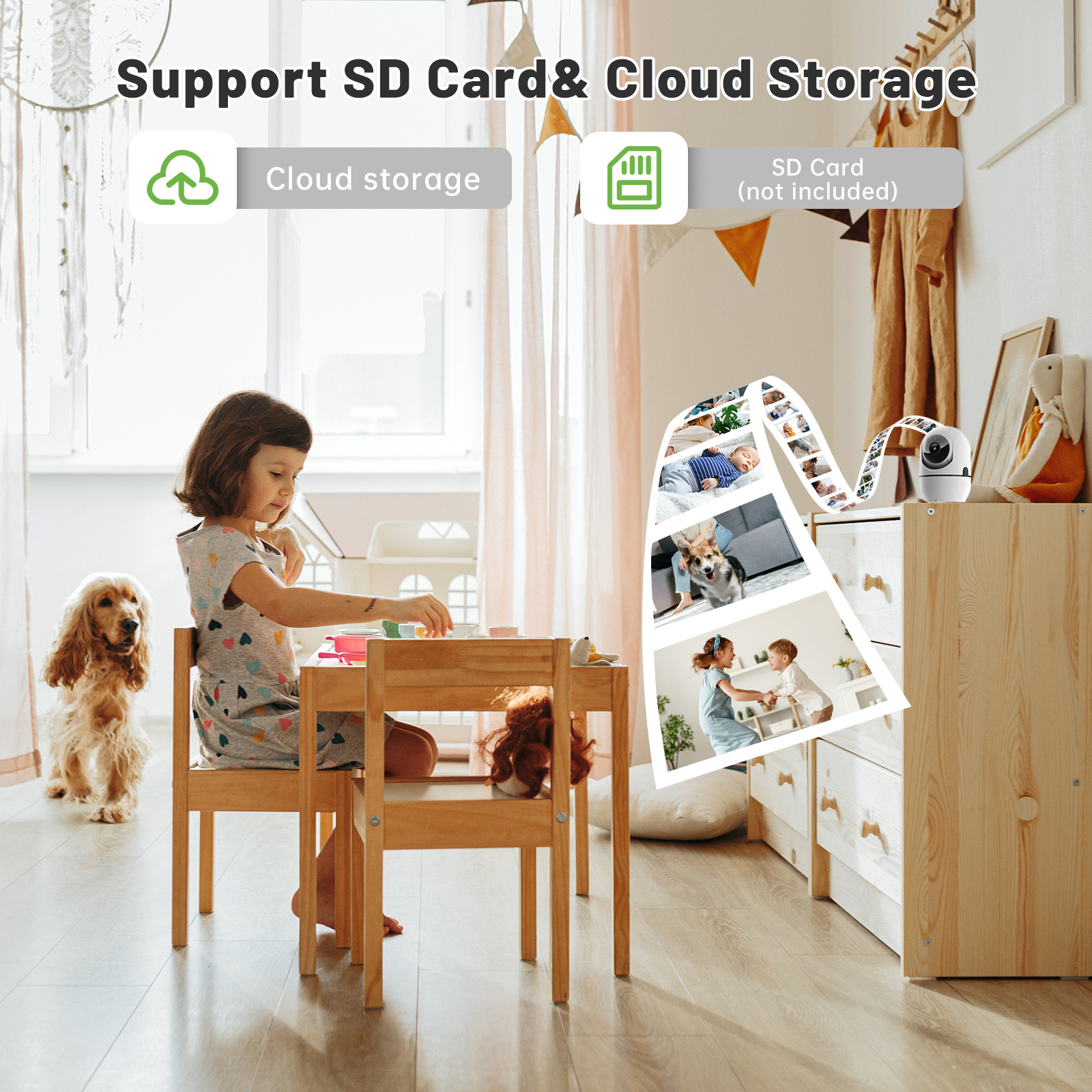 2-way Video Call Network Camera PTZ WIFI Security Cam AI Smart Camera For Home Night Vision Wireless Indoor Camera - Image 2