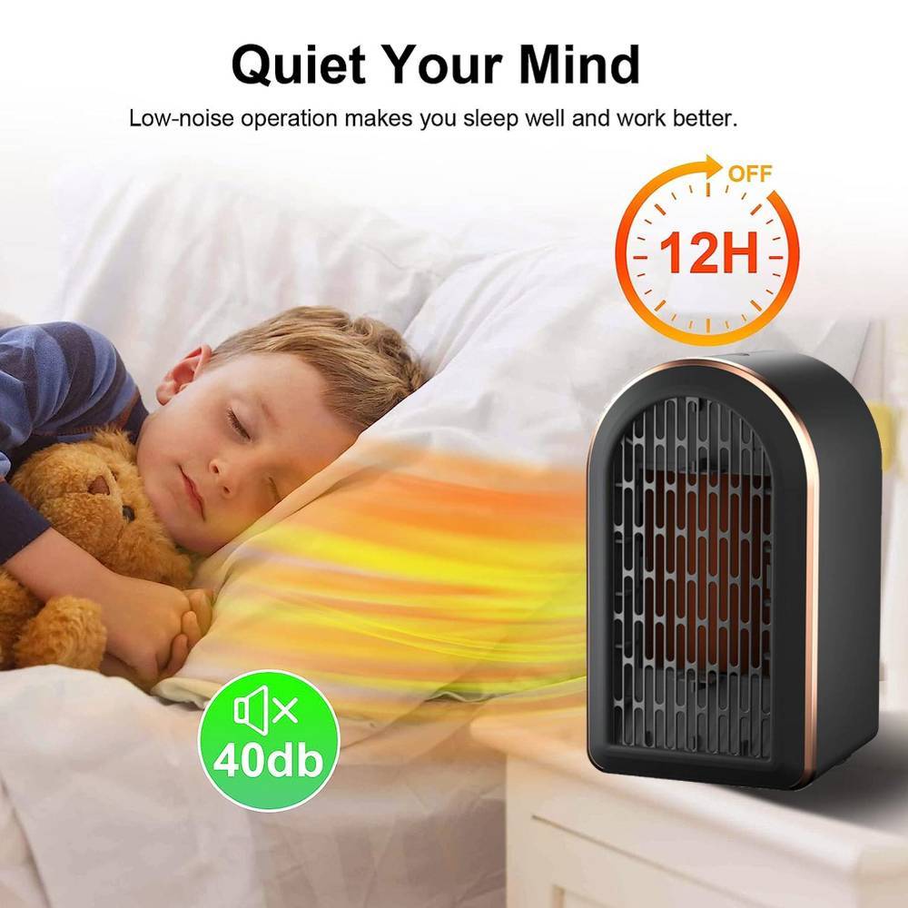 Electric Portable Space Heater 1200W Small Ceramic Fan Heater Low Energy UK Plug - Image 8