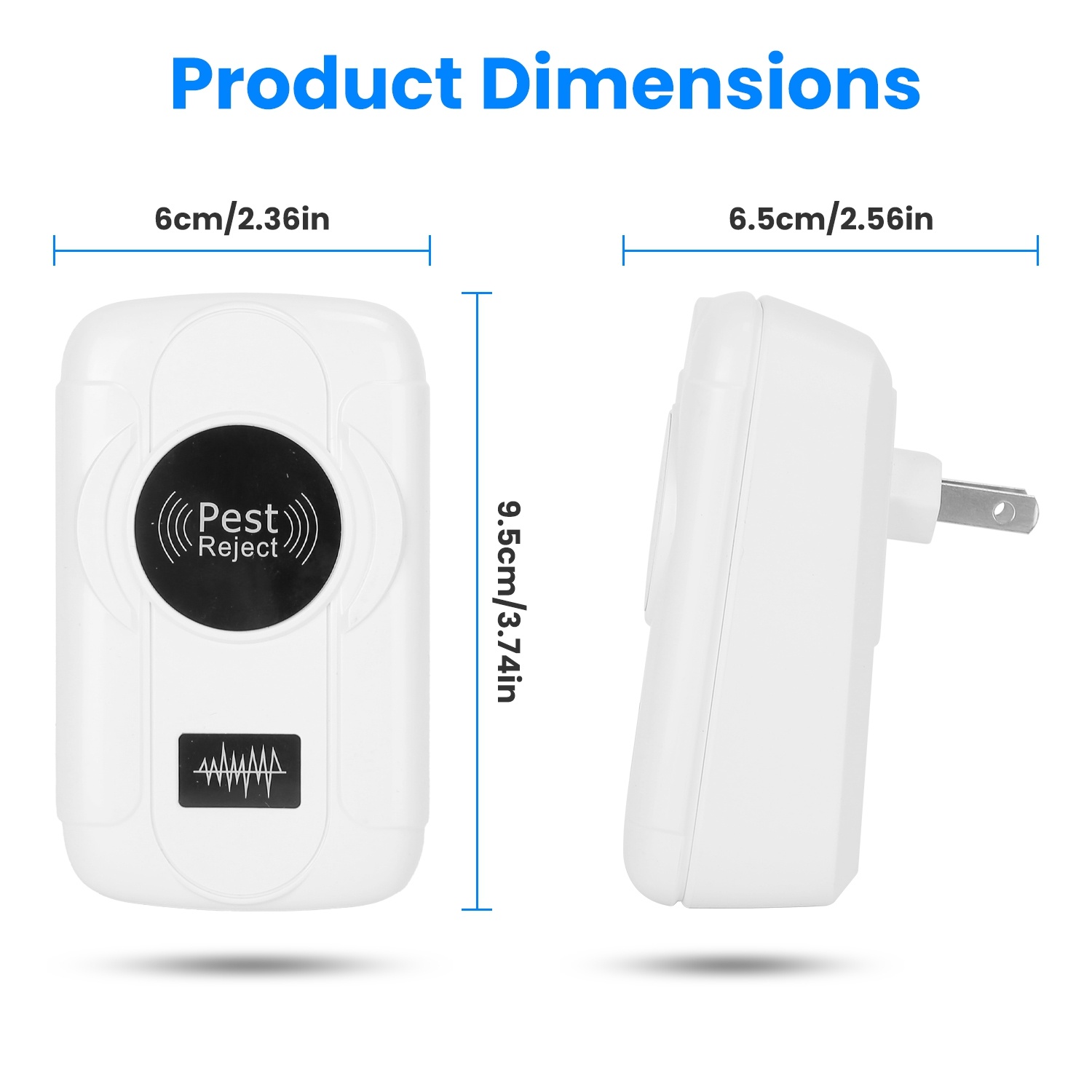 6 Pack 32-120KHz Ultrasonic Insect Repellent Indoor Plug In Bug Repellent Mosquito Roaches Mice Control With 3 Modes For Bedroom Garage Warehouse Office - Image 10