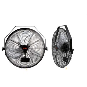 Wall Mount Fan, 2 PCS 18 Inch Waterproof, 3-speed High Velocity Max. 4000 CFM Industrial Wall Fan For Indoor, Commercial, Residential, Warehouse, Greenhouse, Workshop, Basement, Garage,Black