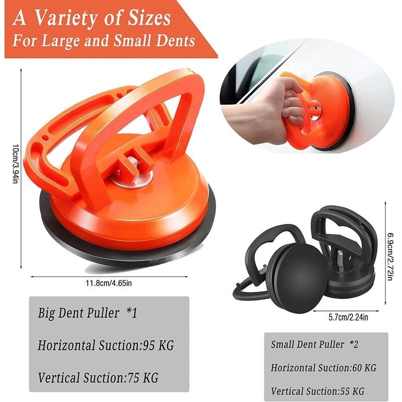 2-3 Days Arrive 3 Pcs Dent Puller Car Body Panel Suction Cup Set Repair Removal Tool Kit UK - Image 9