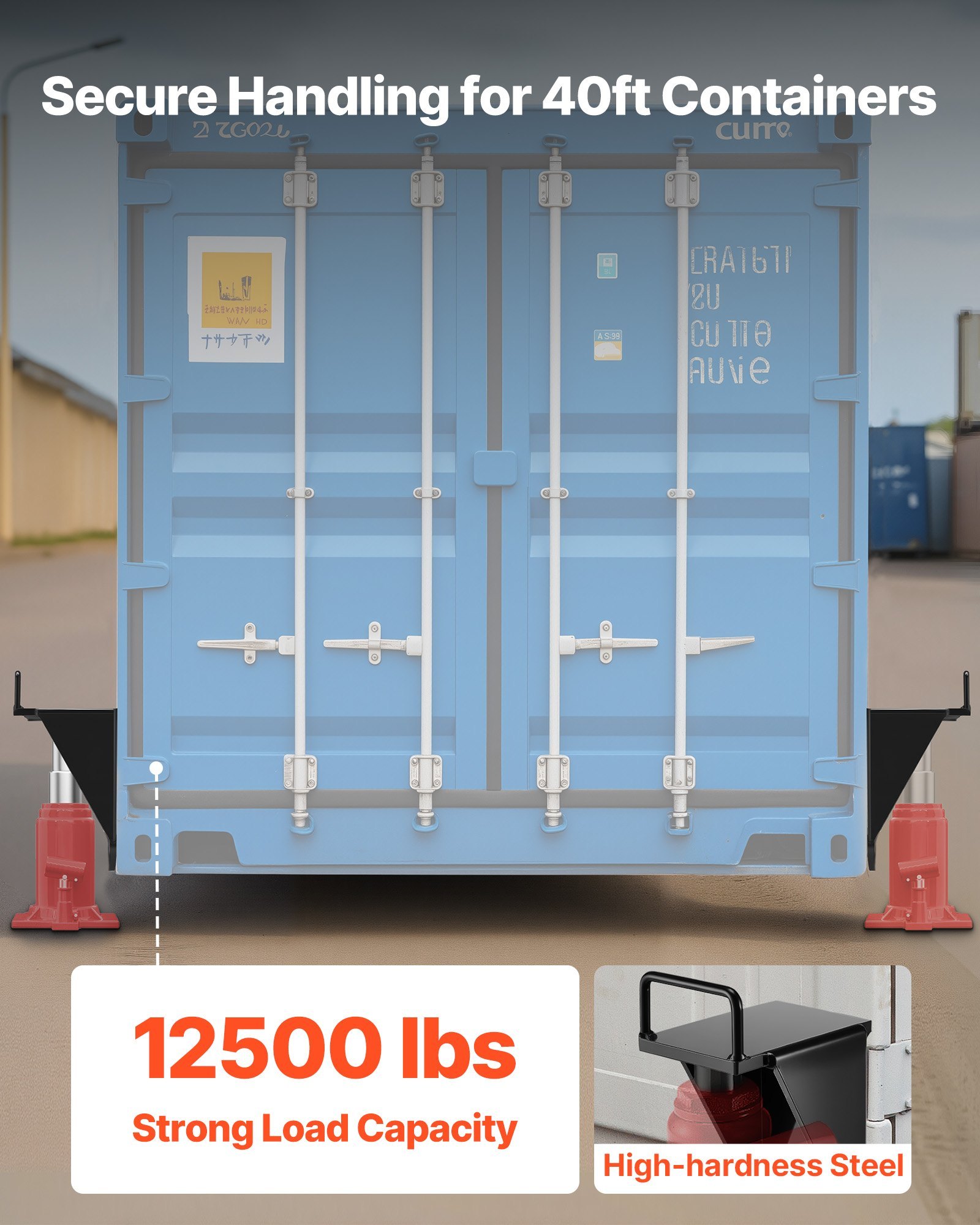 Shipping Container Jack Lug With U-Shaped Handle, 2-Pack, Storage Leveler Booster Withstands Sun & Rain, Heavy Duty Container Jack Lug For Shipping Industry, Logistics, Warehouse Management - Image 5