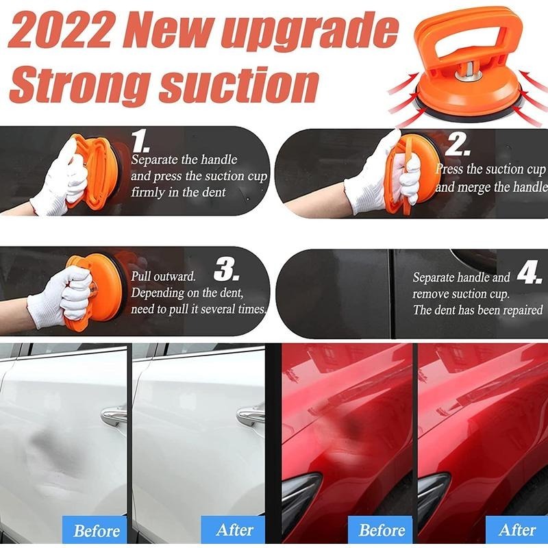 2-3 Days Arrive 3 Pcs Dent Puller Car Body Panel Suction Cup Set Repair Removal Tool Kit UK - Image 8