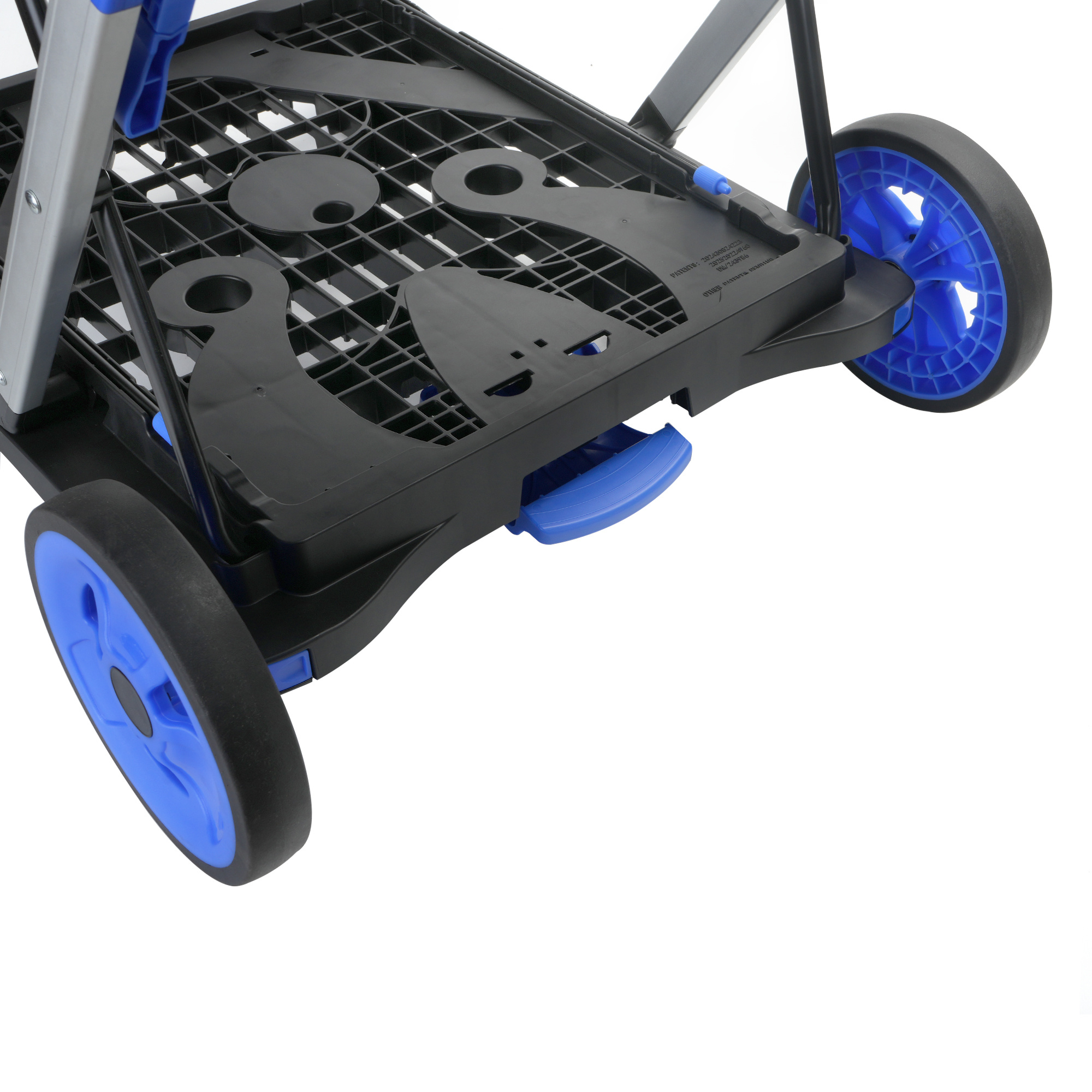 Multi-Use 2-Tier Collapsible Cart With Storage Crate - Foldable Shopping Trolley For Grocery, Warehouse & Supermarket - Image 7