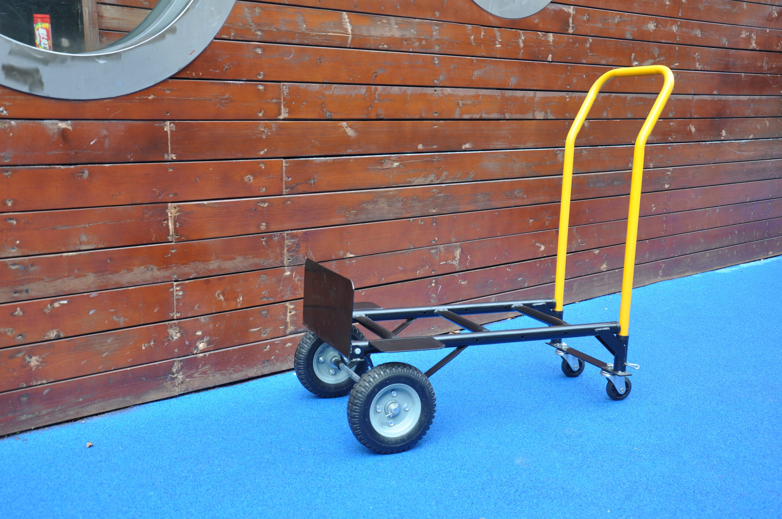 Hand Truck Dual Purpose 2 Wheel Dolly Cart And 4 Wheel Push Cart With Swivel Wheels 330 Lbs Capacity Heavy Duty Platform Cart For Moving Warehouse Garden Grocery - Image 4