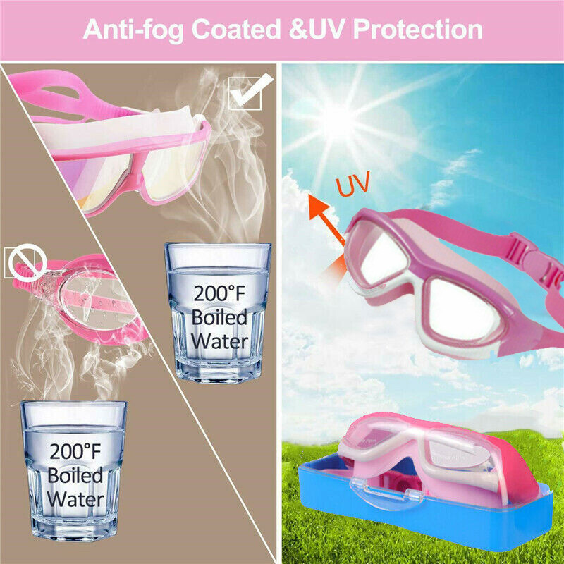 Kids Anti-Fog Swimming Goggles Pool Swim Glasses For Children Boys Girls Swim Uk - Image 2