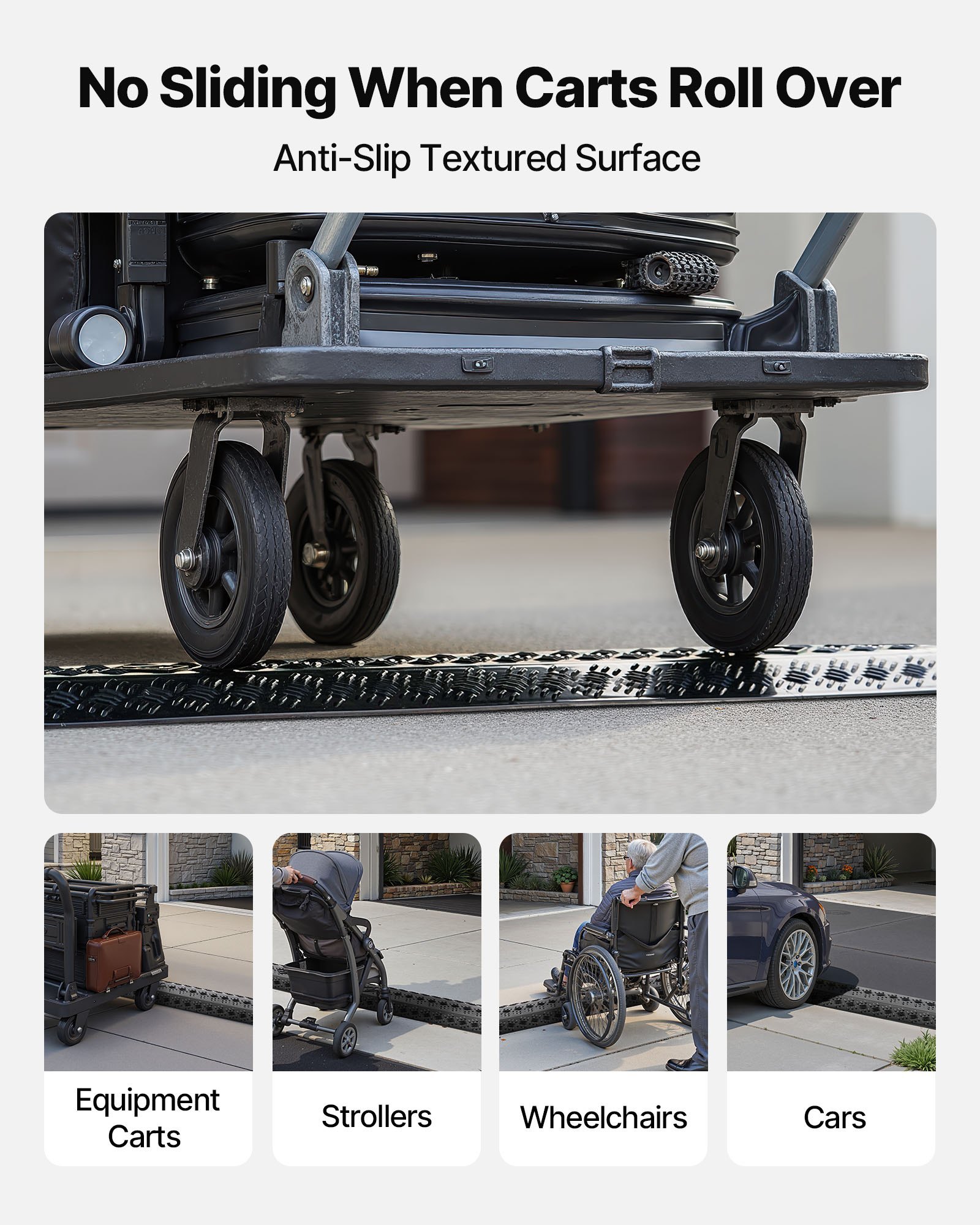 Drop Over Cable Cover, 17,500 Lbs/Axle Load Capacity, Heavy Duty Cable Hose Protector Ramp, Floor Cord Cover, For High Walking Traffic Areas, Indoor, Outdoor, Home, Office, Warehouse, 2 Pack - Image 2
