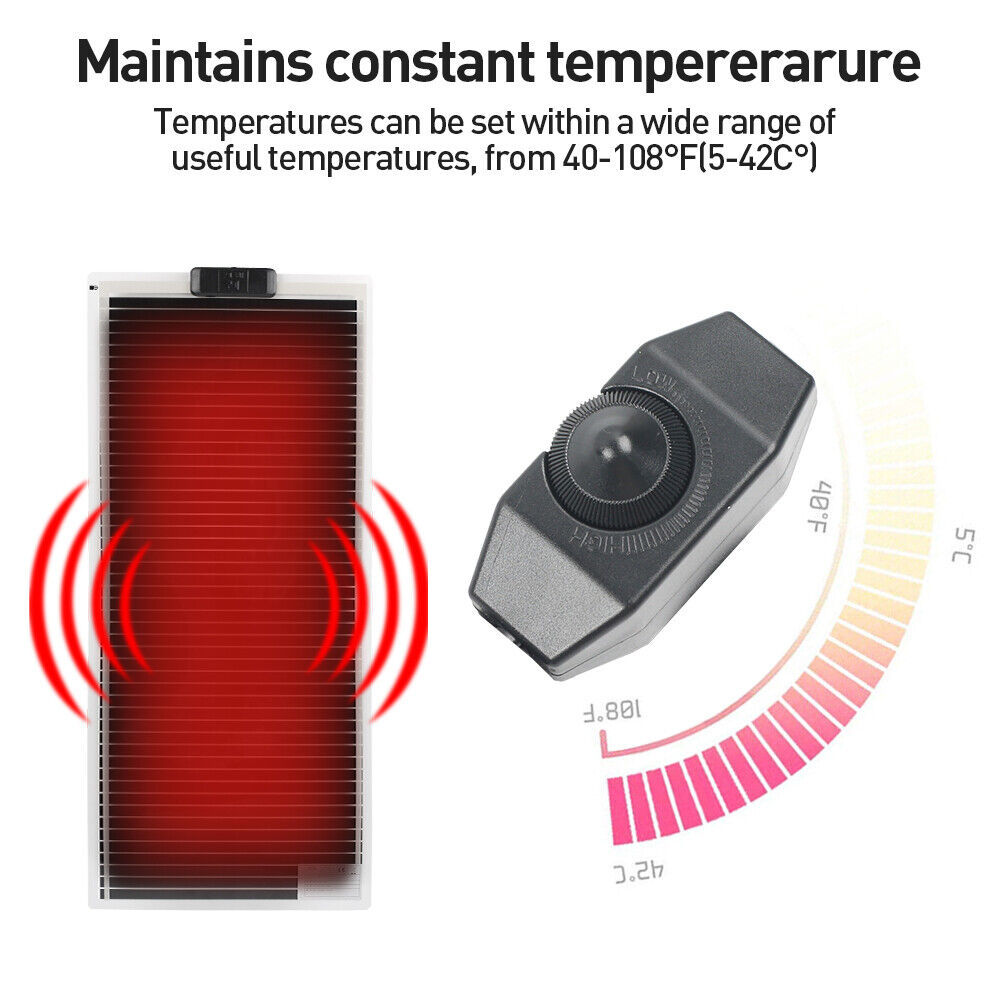 Reptile Vivarium Heat Mat Heating Warm Heater Pad With Thermostat Controller UK - Image 8