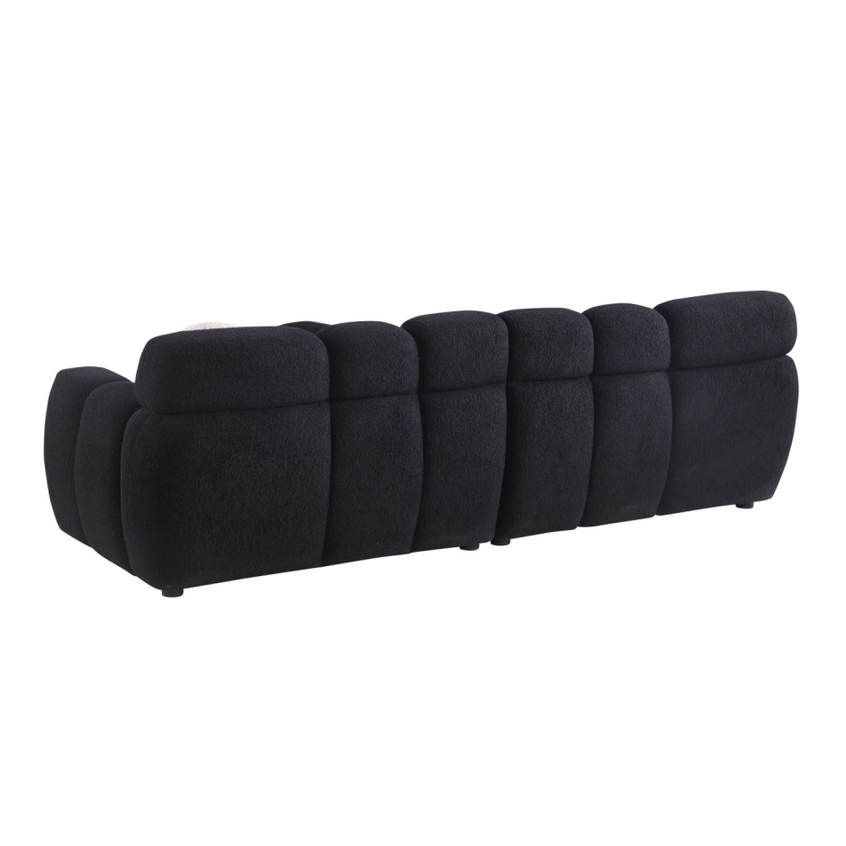 87.4 Length ,35.83inch Deepth ,human Body Structure For USA People, Marshmallow Sofa,boucle Sofa ,3 Seater, Black BOUCLE - Image 3