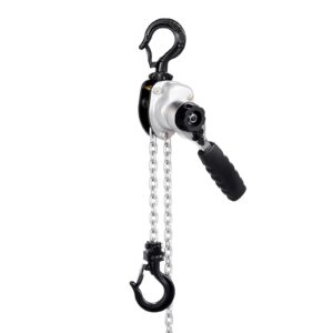 Manual Lever Chain Hoist, 1/2T 1100LBS Capacity Heavy Duty Come Along, 20FT Lift G80 Alloy Steel Chain With Dual Pawl Mechanical Brake,360°Rotating Hooks, For Warehouse Construction Garage
