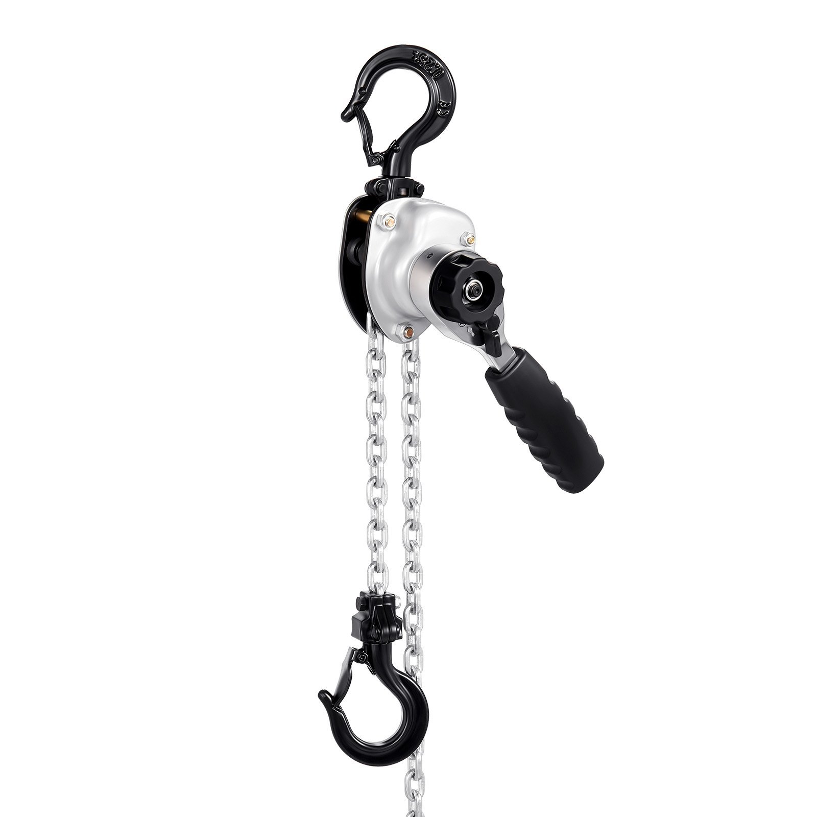 Manual Lever Chain Hoist, 1/2T 1100LBS Capacity Heavy Duty Come Along, 20FT Lift G80 Alloy Steel Chain With Dual Pawl Mechanical Brake,360°Rotating Hooks, For Warehouse Construction Garage