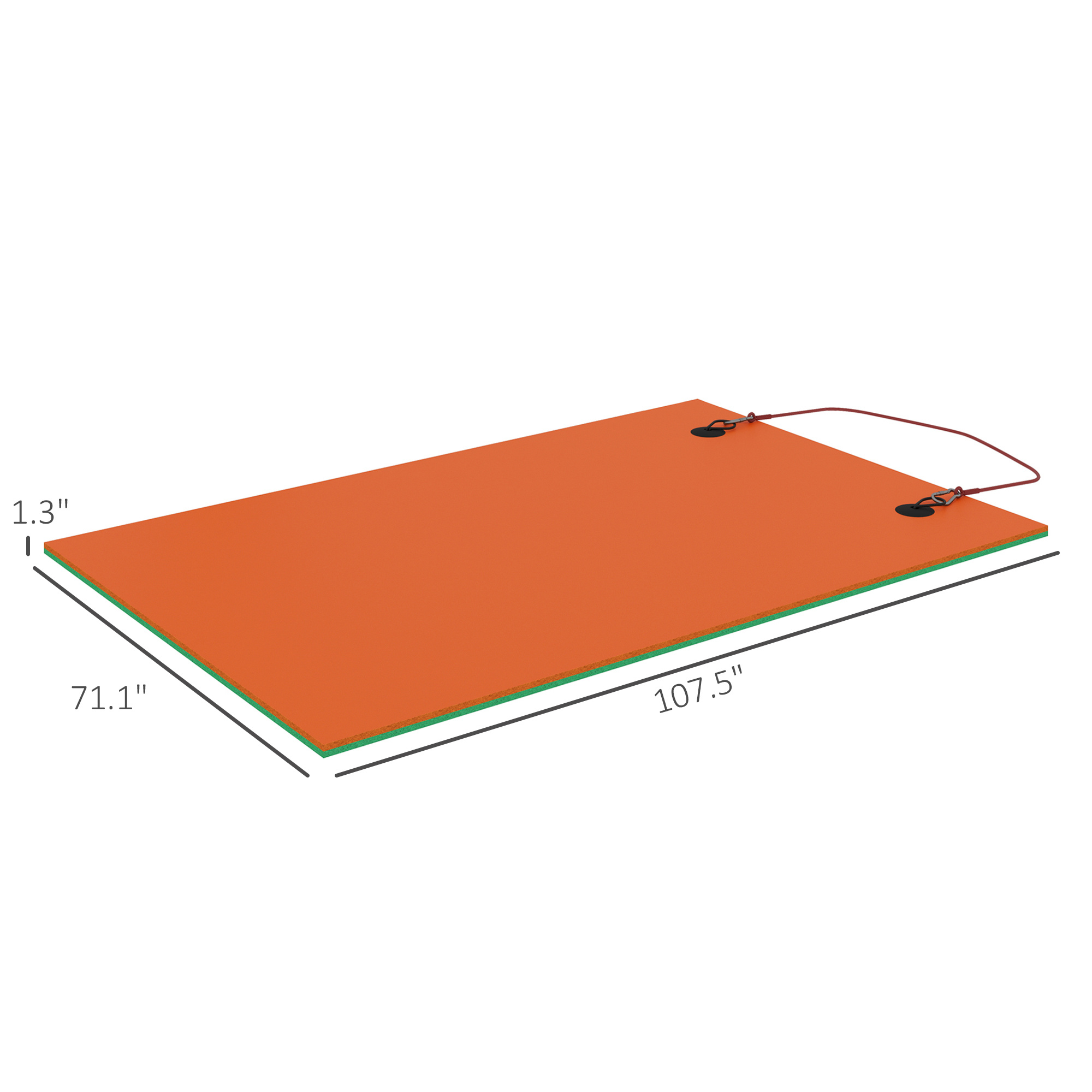 9 X 6 Lily Pad Water Mat For 2 Adults, Floating Water Pad For Lake, Pool, Ocean, Beach, And Boating, Orange - Image 5