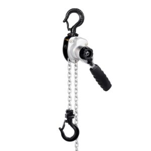 Manual Lever Chain Hoist, 1/2T 1100LBS Capacity Heavy Duty Come Along, 5FT Lift G80 Alloy Steel Chain With Dual Pawl Mechanical Brake,360°Rotating Hooks, For Warehouse Construction Garage