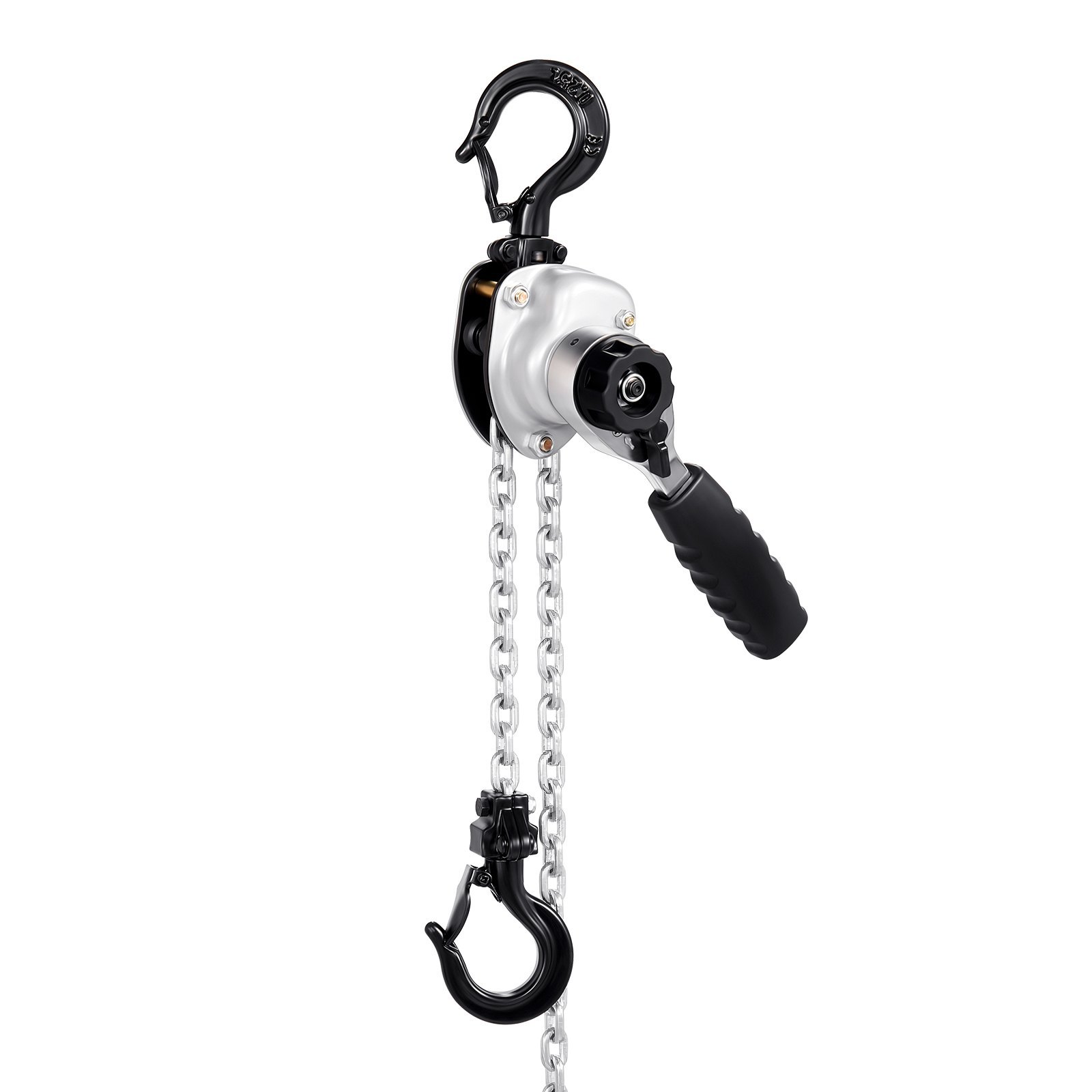 Manual Lever Chain Hoist, 1/2T 1100LBS Capacity Heavy Duty Come Along, 5FT Lift G80 Alloy Steel Chain With Dual Pawl Mechanical Brake,360°Rotating Hooks, For Warehouse Construction Garage