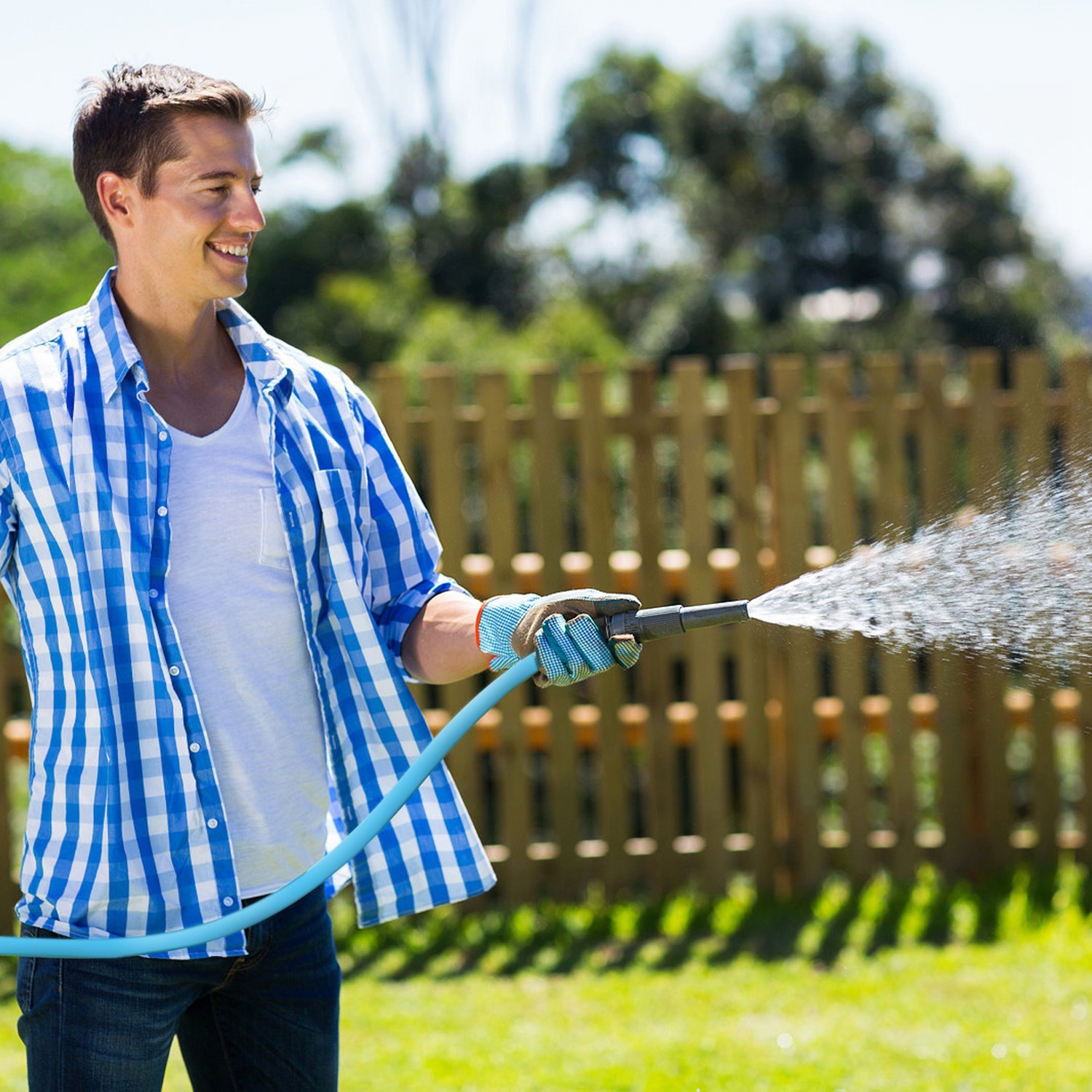 25FT-50FT Options -- 1Pc Non-Expanding Flexible Garden Hose Heavy Duty PVC Water Hose Leak-Resistant Kink-Free All-weather Burst 500PSI - Image 9