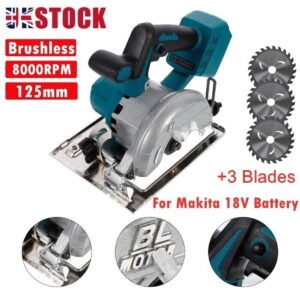 For   18V Battery 5  Cordless Circular Saw 125mm Brushless Wood Tile Saw UK
