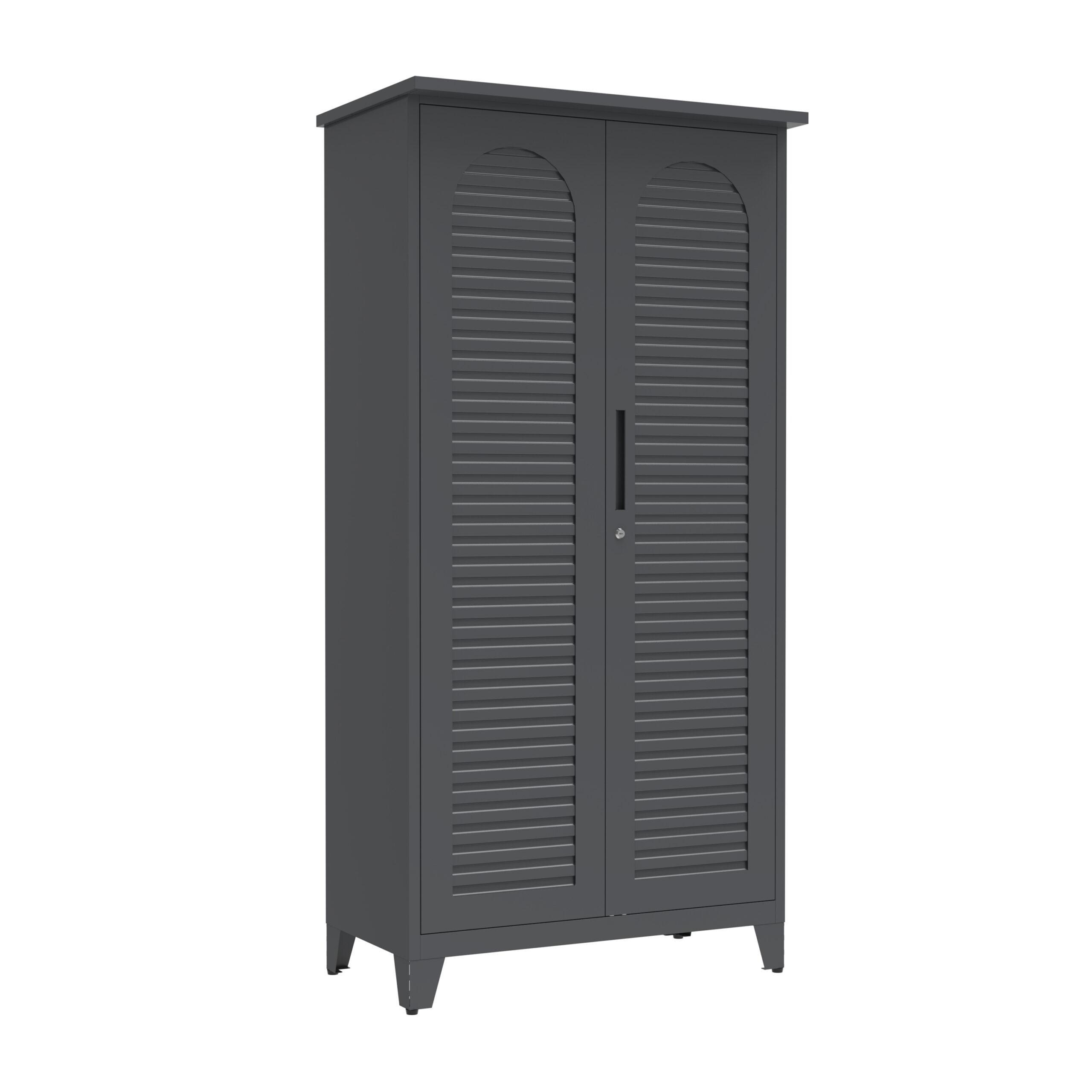 73'' Tall Metal Tool Storage Cabinet, With Ample Storage Space For Garage,Warehouse,Garden,Office, Living Room,Bathroom,Utility Room Slate - Image 8