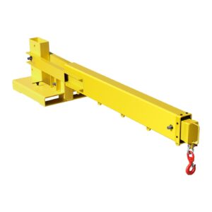 Forklift Jib Boom Crane, 6000lbs Capacity, Manual Telescoping Boom Extends Up To 56.1 Inches, Forklift Mobile Crane With 2 Hooks, Adjustable Forklift Crane Attachment For Warehouse, Factories
