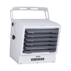 Electric Garage Heater, 15000-Watt With Remote Control & 10 Hour Timer & Overheat Protection Wall/Ceiling Mounted Shop Heater, Commercial Fan-forced For Indoor Workshop  Warehouse,240V White