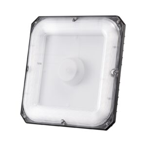 4 Pack LED Canopy Lights, 80W, 8800LM 5000K Daylight Commercial Industrial Outdoor Canopy Lights, 10.08"x10.08" Surface Mount Ceiling Lighting For Gas Station Warehouse Garage Street Shop, IP65