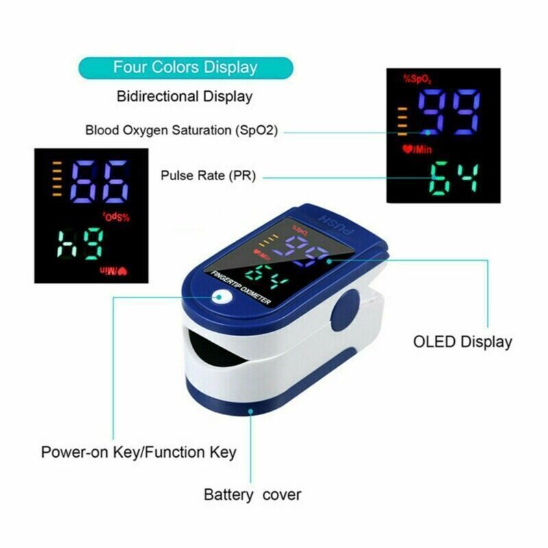 Finger Pulse Oximeter Blood Oxygen Saturation Meter SpO2 Heart Rate Monitor UK - Image 4
