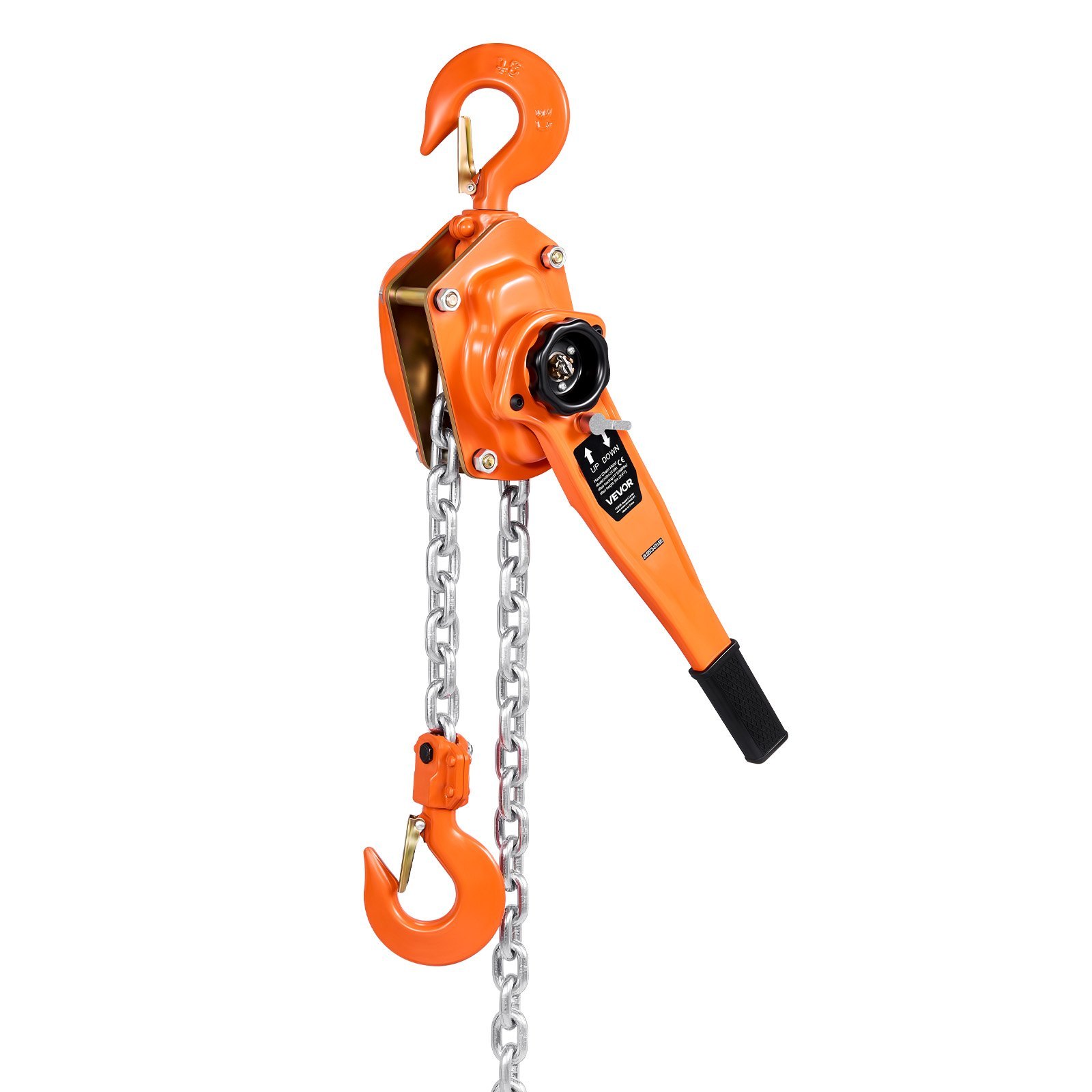 Manual Lever Chain Hoist, 3T 6600LBS Capacity Heavy Duty Come Along, 10FT Lift G80 Alloy Steel Chain With Dual Pawl Mechanical Brake,360°Rotating Hooks, For Warehouse Construction Garage