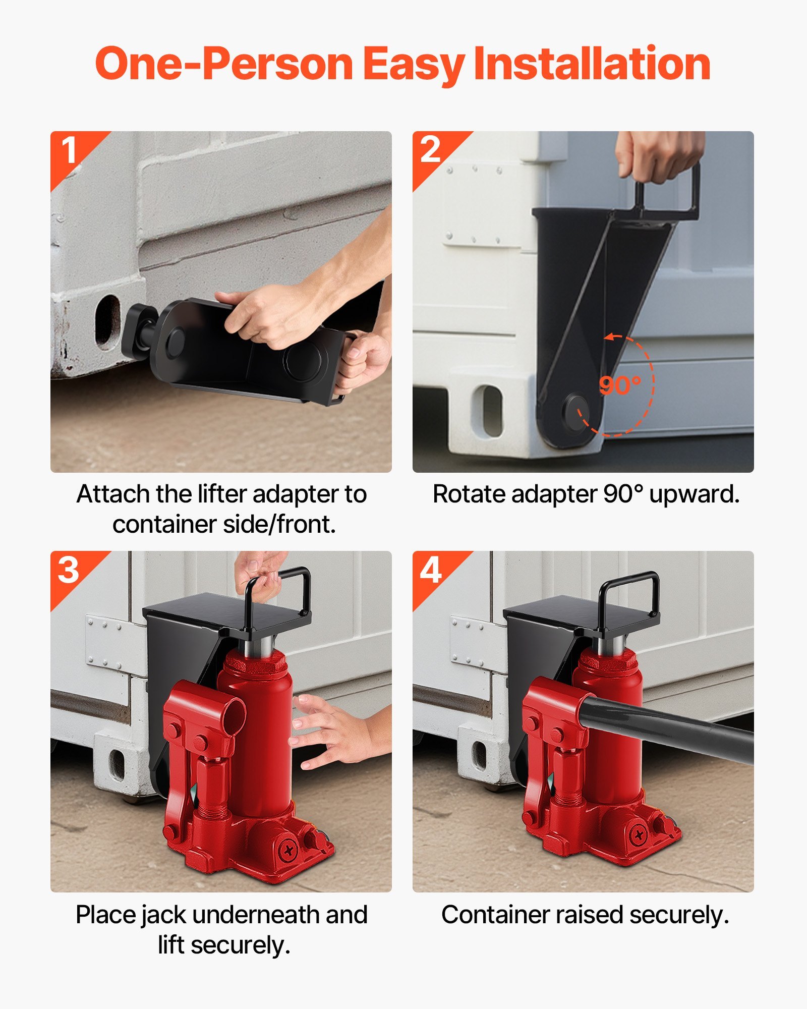 Shipping Container Jack Lug With U-Shaped Handle, 2-Pack, Storage Leveler Booster Withstands Sun & Rain, Heavy Duty Container Jack Lug For Shipping Industry, Logistics, Warehouse Management - Image 3