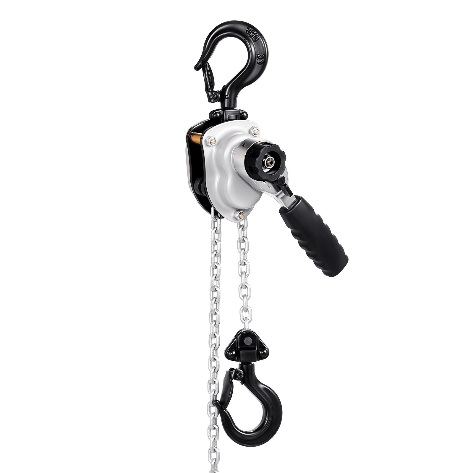 Manual Lever Chain Hoist, 1/4T 550LBS Capacity Heavy Duty Come Along, 5FT Lift G80 Alloy Steel Chain With Dual Pawl Mechanical Brake,360°Rotating Hooks, For Warehouse Construction Garage
