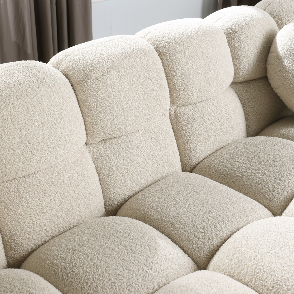 64.96 Length ,35.83inch Deepth ,human Body Structure For USA People, Marshmallow Sofa,boucle Sofa ,2 Seater, BEIGE BOUCLE - Image 6
