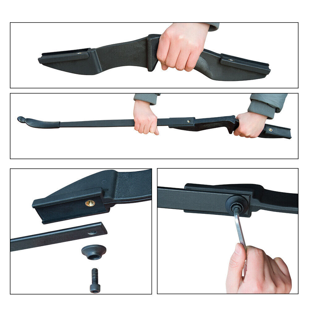 53 Takedown Recurve Bow Fiberglass Arrows Set 40lbs Archery Bow Hunting Shoot UK - Image 5