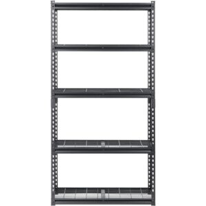 Storage Shelves, 2000 Lbs, 5 Tier Heavy Duty Garage Shelving, 16" D X 36" W X 72" H Adjustable Metal Shelves For Industrial Shelving Unit Utility Shelf, For Kitchen, Warehouse, Basement, Black