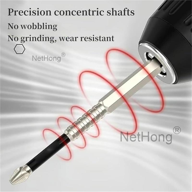 9PCS Cross Head Impact Drill Bits-Magnetic Anti-Slip Screwdriver Bits For Drills UK - Image 8
