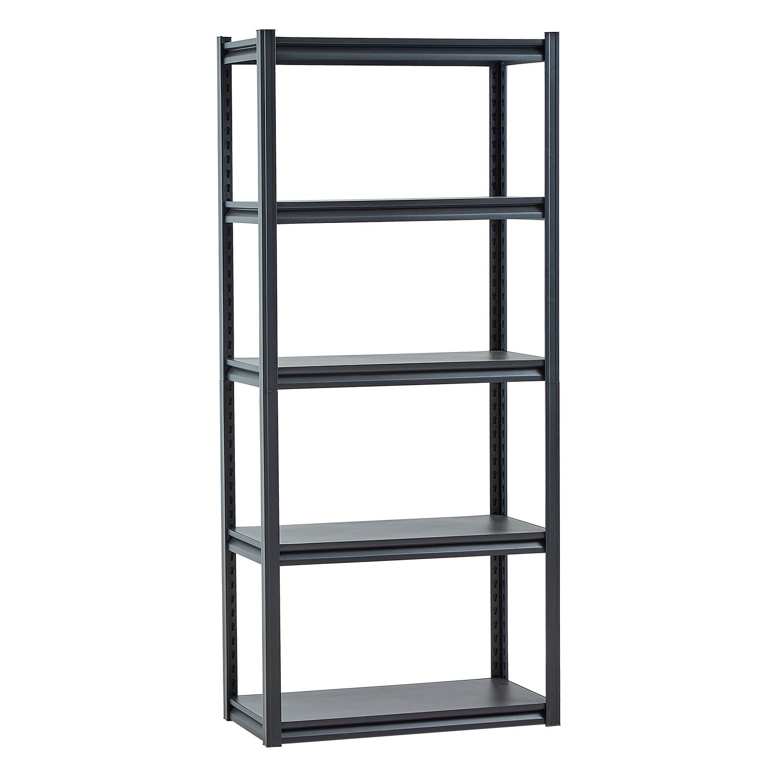 Storage Shelves, 2000 Lbs, 5 Tier Garage Storage Shelving, 16" D X 32" W X 72" H Adjustable Metal Shelves For Garage Shelves Utility Rack Shelf, Ideal For Kitchen, Warehouse, Basement, Black