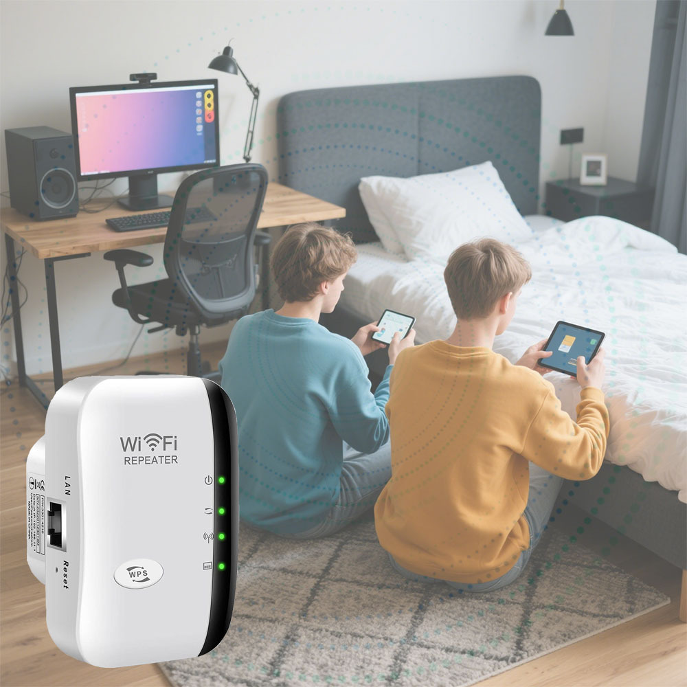 WiFi Extender Booster For Home, WiFi Signal Extender With Ethernet Port-Quick Setup, WiFi Range Repeater Booster Internet Amplifier UK Plug 300Mbps White - Image 6