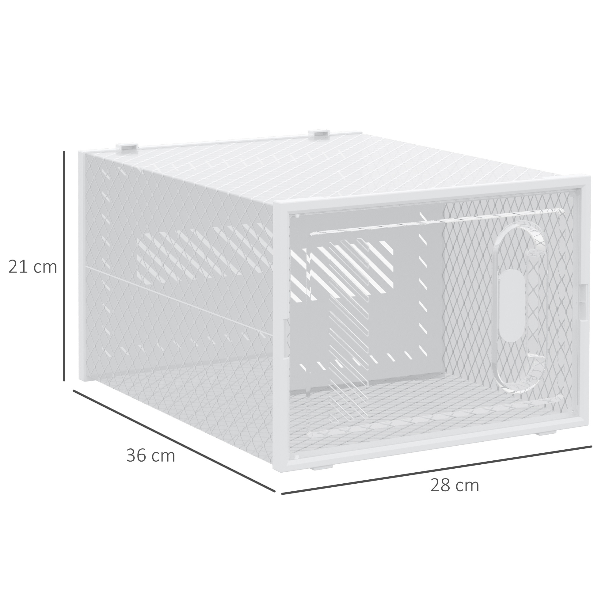 8PCS Clear Shoe Box, Plastic Stackable Shoe Storage Box For UK/EU Size Up To 12/46 With Magnetic Door For Women/Men, 28 X 36 X 21 Cm - Image 5