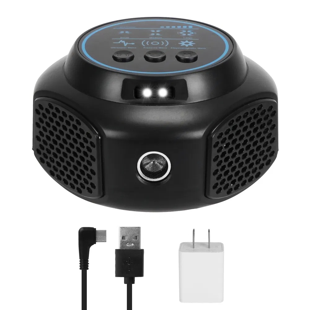 360° Ultrasonic Mice Repellent Indoor Rodent Repeller Rat Squirrel Rodent Chaser With 3 Modes 2 Strobe Lights For Kitchen Warehouse - Image 7