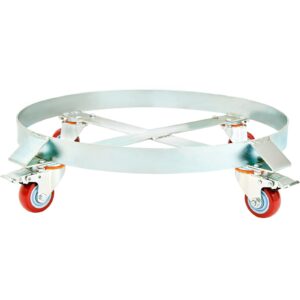 208.2 L Heavy Duty Drum Dolly, 453.6 Kg Load Capacity, Barrel Dolly Cart Drum Caddy, Non Tipping Hand Truck Capacity Dollies With Steel Frame 4 Swivel Casters Wheel, For Warehouse Drum Handling