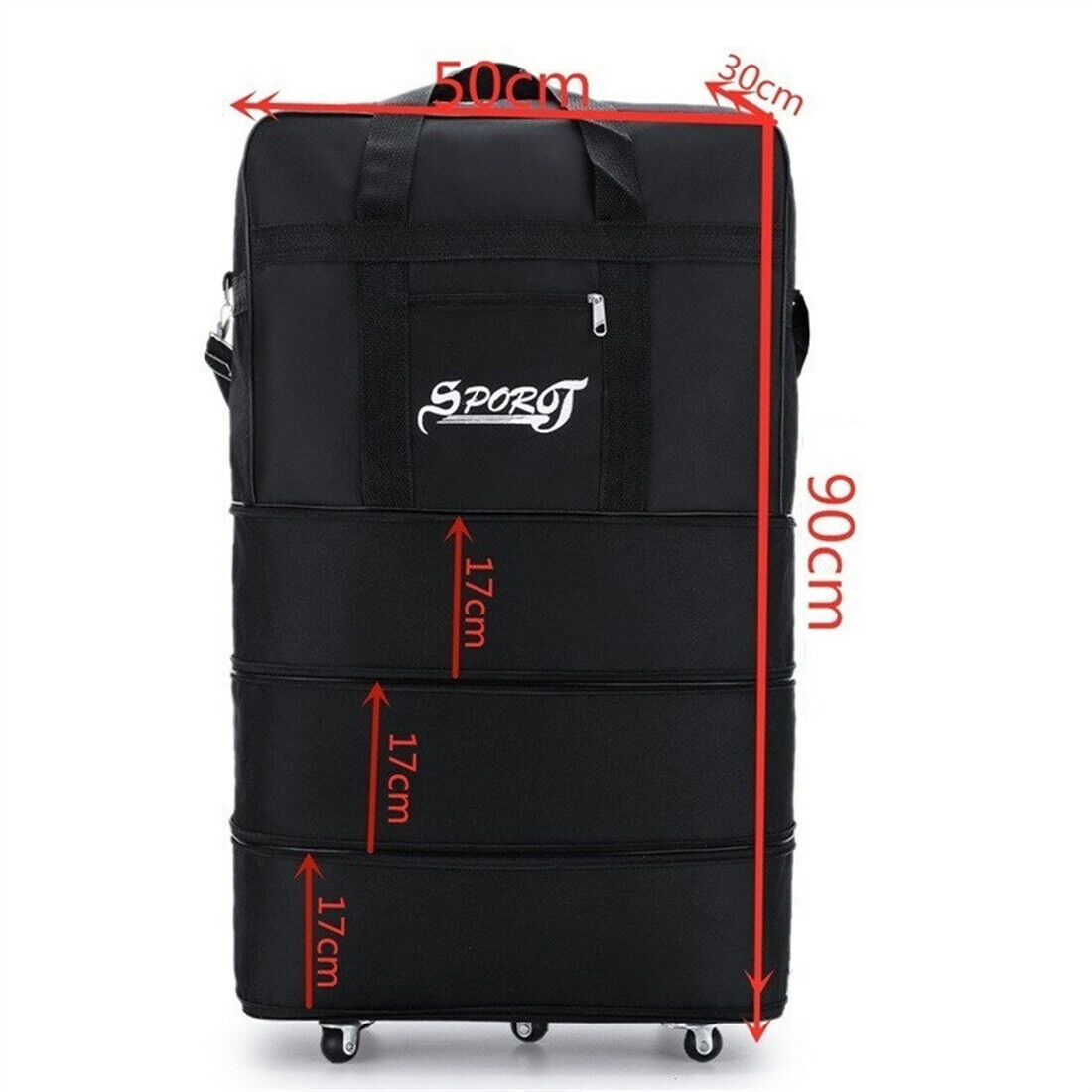 42 Extra Large Lightweight Luggage Trolley Suitcase Travel Bag Handbag BAG UK New - Image 8