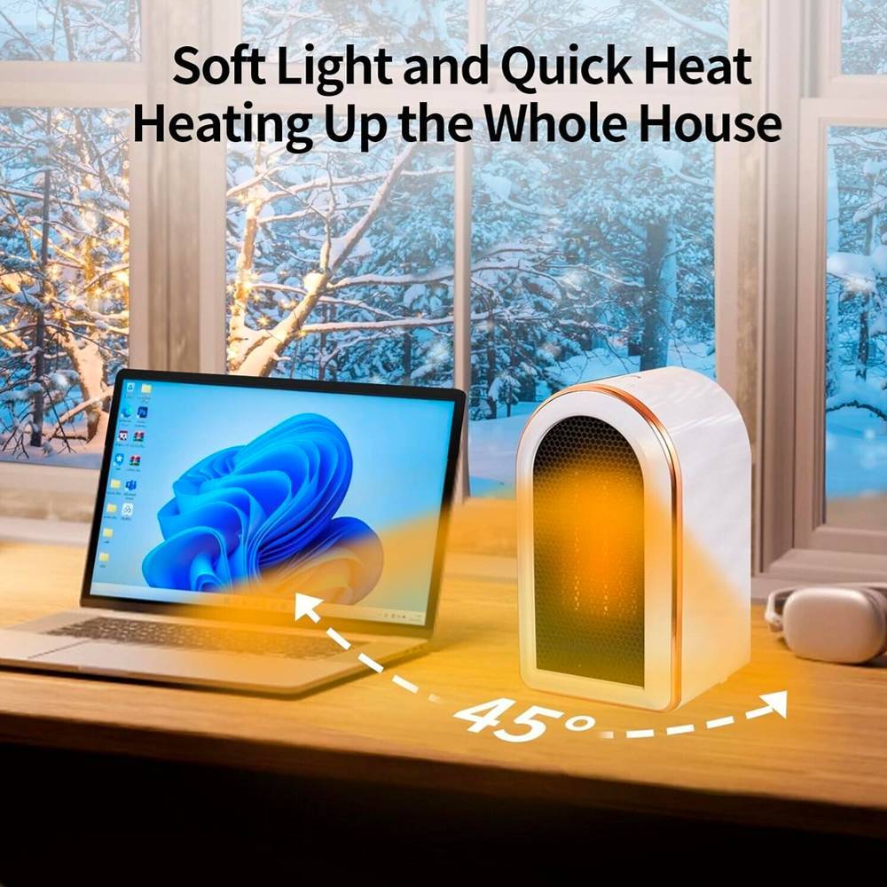 Electric Portable Space Heater 1200W Small Ceramic Fan Heater Low Energy UK Plug - Image 10